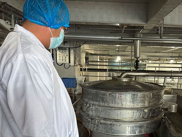 豆制品振動篩用戶使用現場