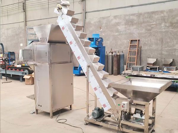 提升機(jī)+5公斤小包裝機(jī)用戶安裝現(xiàn)場